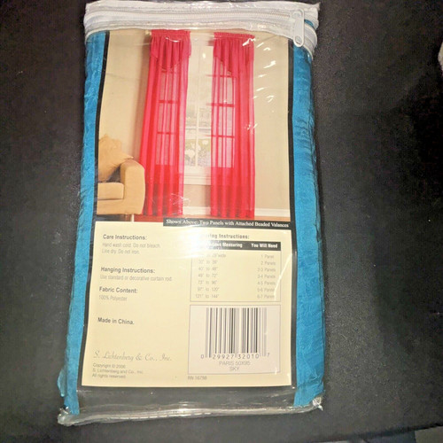 Pannello tenda trasparente blu