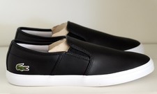 LACOSTE TATALYA 119 1 P CMA scarpe slip-on casual in pelle nera da uomo US 10