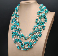 Collana donna turchese perle