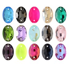 Cristalli AUREA A3210 pietre ovali da cucire cristalli 2 fori per cucire