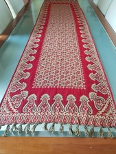 Runner Centro Tavolo Copri Tavolo colore rosso bordo striscia natalizie 