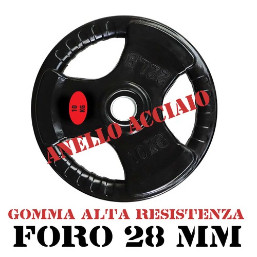 Disco peso gommato - 10,