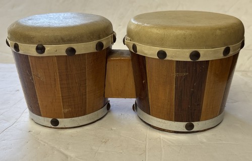 Tamburi bongo vintage - vintage, legno
