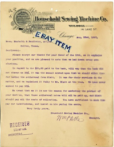 Carta intestata 1897 chicago - 1897,