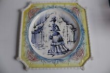 L68-LA FIORITA-NOVE-BASSANO-CERAMICA PIATTO CENTROTAVOLA RICAMO ARTE EPOCA