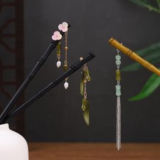 Forchette per capelli in legno nodo bambù stile chinois acconciatura in legno fai da te vintage eleganti.?