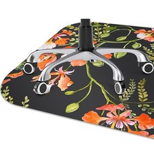 Red Flowers Mat Pad Under The