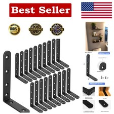 Staffe Angolari 5x3 Pollici Nere - Set di 20 per Supporto Mobili Durevole