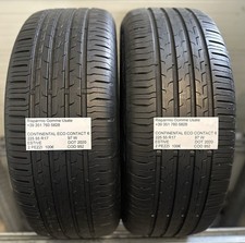2 PNEUMATICI USATI CONTINENTAL ECO CONTACT 6 ESTIVE  225 55 R17  97 W  DOT 2020