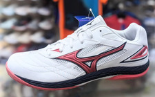 Scarpe da ping pong Mizuno Wave Drive 9 unisex indoor bianche nuove con etichette 81GA220551