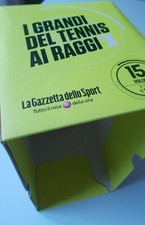 I GRANDI DEL TENNIS AI RAGGI X Contenitore box per 15 libri o dvd cm 21x11x14