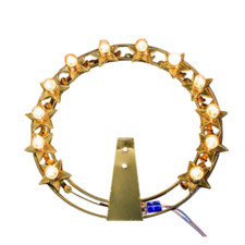 Stellario Luminoso in Ottone a Lampadine per Statue Diametro 16 cm Made in Italy