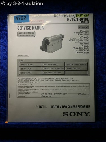 Sony service manual - sony, dcr