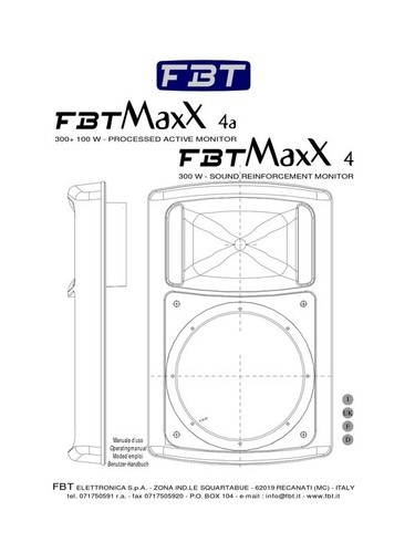 Fbt maxx manuale - fbt, 4-4a