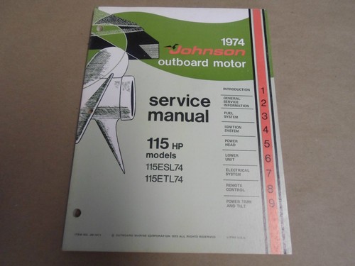 1974 johnson manuale - johnson,
