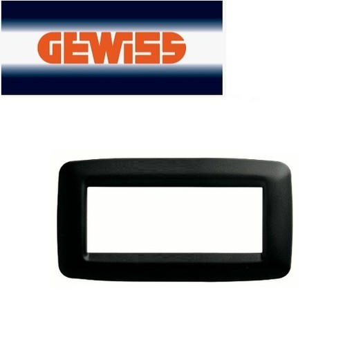Placca nero gewiss - 6p, playbus