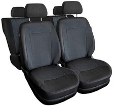Coprisedili Auto Fodere Jacquard Nero/Grigio Set Completo per Alfa Romeo 147
