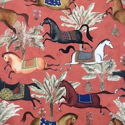 Cavalli arabi stampato cotone - cavalli,
