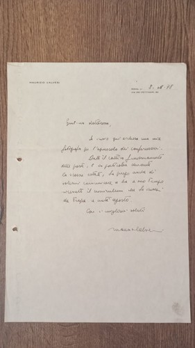 Maurizio calvesi lettera - calvesi,