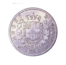 1 Lira 1863 Milano Vittorio Emanuele II Regno d’Italia moneta argento collezione
