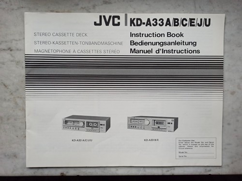 Jvc a33 e - jvc, kd-a33