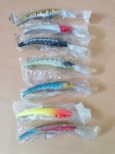lotto 7 minnow esche artificiali pesca  sul tipo rapala 170 mm 17 gr 