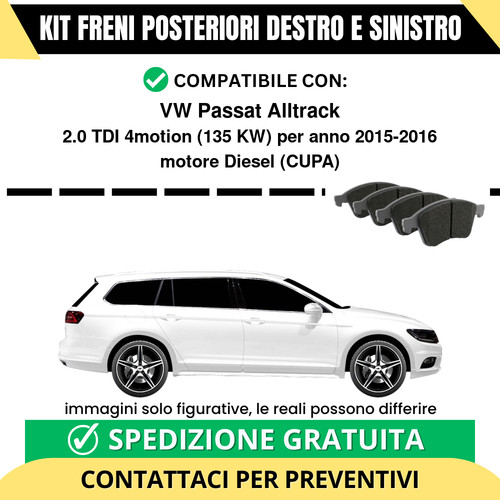 Pastiglie freno posteriori - posteriori, vw
