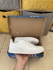 Scarpe da ginnastica Adidas Originals Supercourt triple bianche nuove con scatola taglia 11.5uk uomo