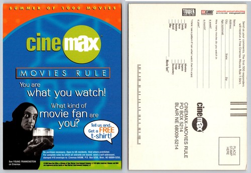 Cartolina regola film cinemax - cartolina,
