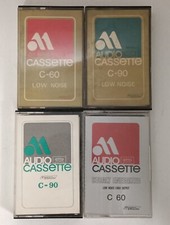 Lotto 4x AUDIO MAGNETICS C60 90 + COBALT 1970 musicassette vergini cassette tape
