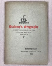1908 PTOLEMY'S GEOGRAPHY: A