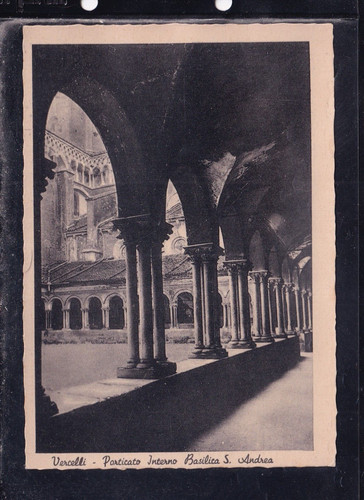 Cartolina vercelli porticato - vercelli,