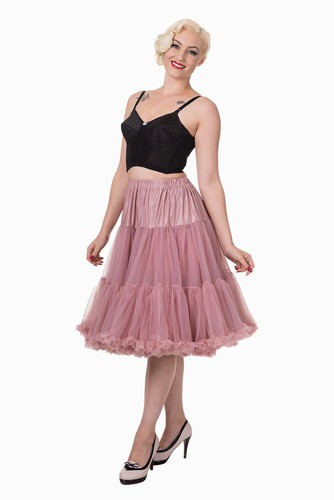 Gonna sottoveste rosa polvere