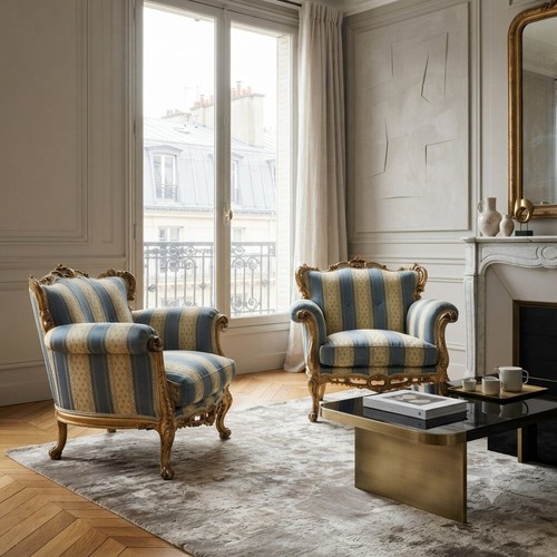 Coppia poltrone antiche stile - poltrone,