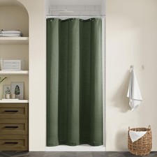 Olive Green Linen Stall Shower