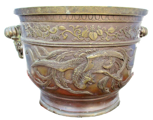 Cache pot bronze chine chinese