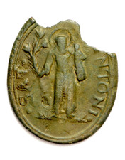 Medaglia devozionale XVII-XVIII sec. Sant'Antonio da Padova Madonna di Loreto