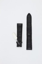 Cinturino orginale raymond weil coccodrillo nero senza fibbia ansa 18 fibbia 16