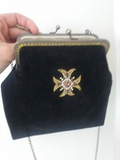 Black Velvet Embroidery Cross