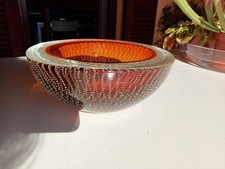 Ciotola Archimede Seguso Bullicante Vetro Sommerso Mid Century