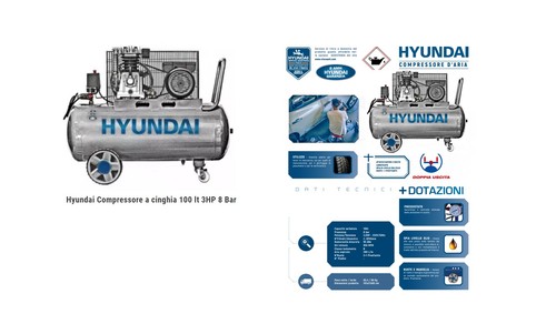 Compressore lubrificato 100lt - compressore,