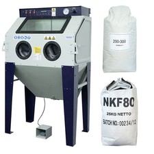 Sabbiatrice SOGI S-100 + 25 kg corindone GRA-80 + 25 kg microsfere vetro