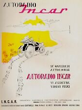 PUBBLICITA' 1953 RADIO AUTORADIO INCAR VERCELLI AUTO CARROZZA NOTE MUSICA 