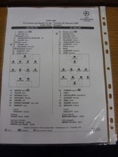 Foglio squadra 20/02/2007