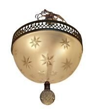 Splendida lampada a sospensione antica plafoniera vintage in ottone art deco ...