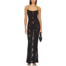 Abito Asta Resort 'Cecilia' in rayon nero taglia S