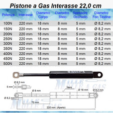 2 PISTONI, PISTONE MOLLA A GAS