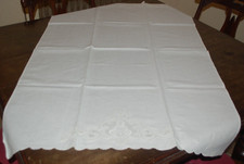 Artigianato, coppia tende, misto lino, 100cm*110 cm, ricami, usate