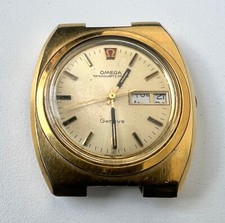Orologio Vintage OMEGA Geneve Megaquartz 32KHz Cal 1310 Quarzo 196.0033 Uomo Giallo
