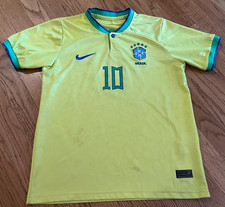 Maglia Nike 2022 Brasile Nazionale Neymar Jr #10 Youth Taglia Media/Grande INDOSSATA
